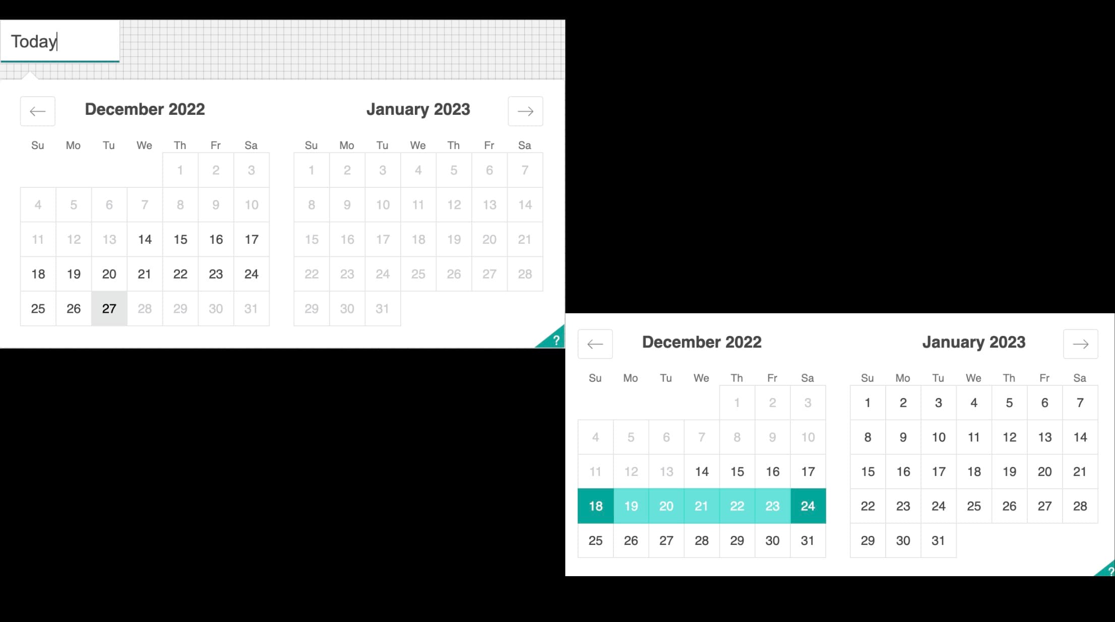 Datepicker States